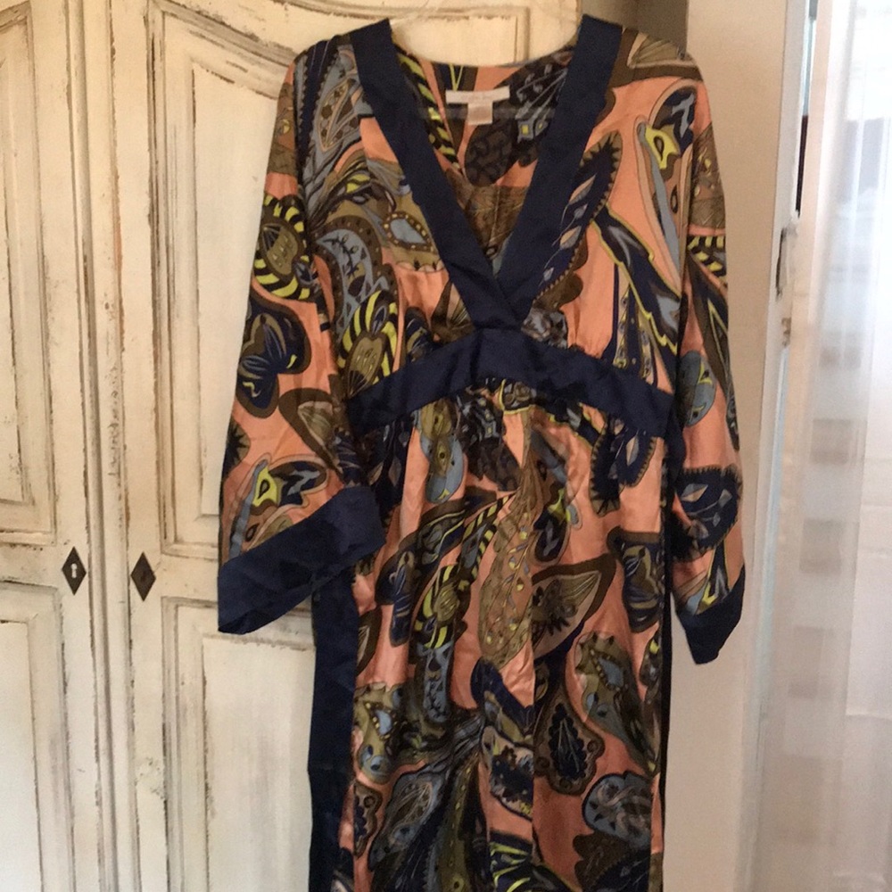 Single brand 100% silk kimono style dress SzL